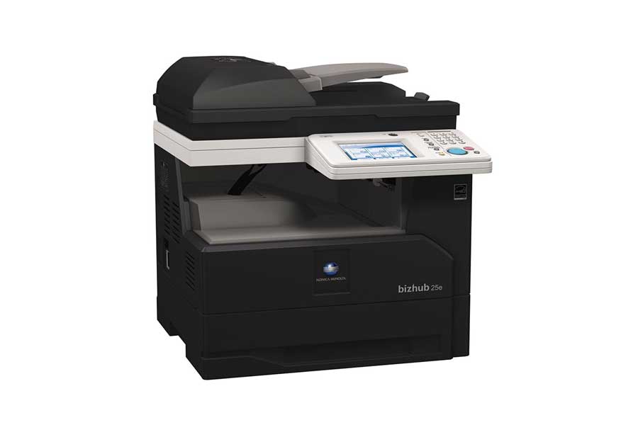Imprimanta second hand - Multifunctionala LaserJet Monocrom, A4, Konica Minolta, Bizhub 25e, Duplex, USB, Network, Fax, Toner inclus, Pagini printate 200 - 500K