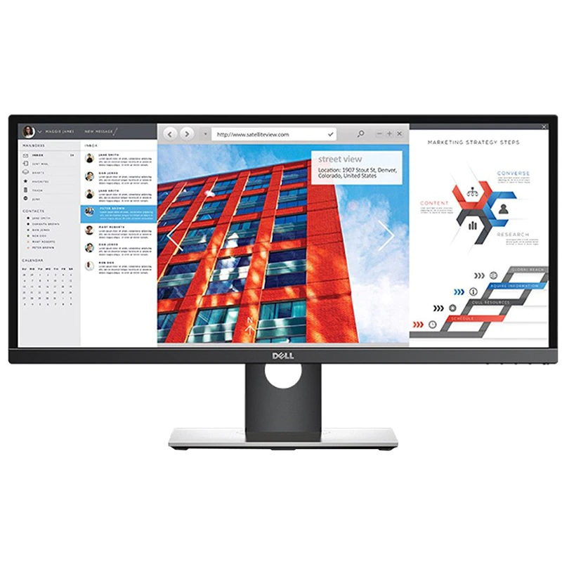 Monitor refurbished - Monitor 29 inch, Dell U2917W, LED IPS, WQHD, HDMI, Black, 3 Ani Garantie, Refurbished