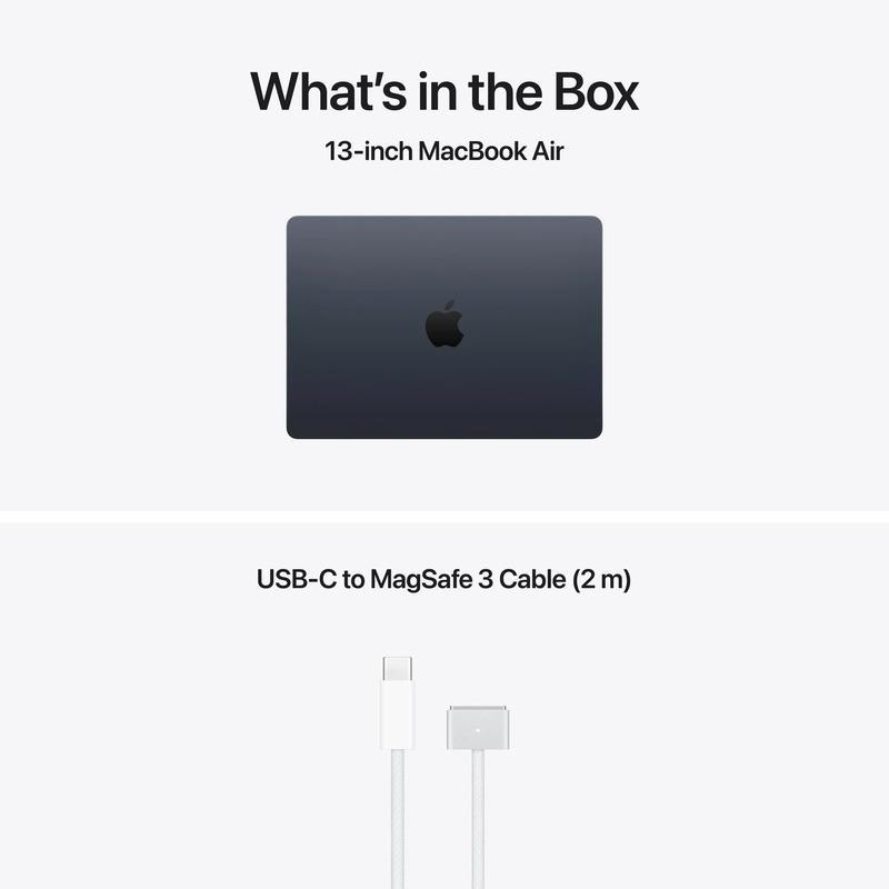MacBook Air 13.6" RetinaApple M5 CPU 10-core,  GPU 10-core,  NeuralEngine16-core24GB512GB - Midnight - INT KB No Adapter - 2026CTO from MDHE4ROA, , , 