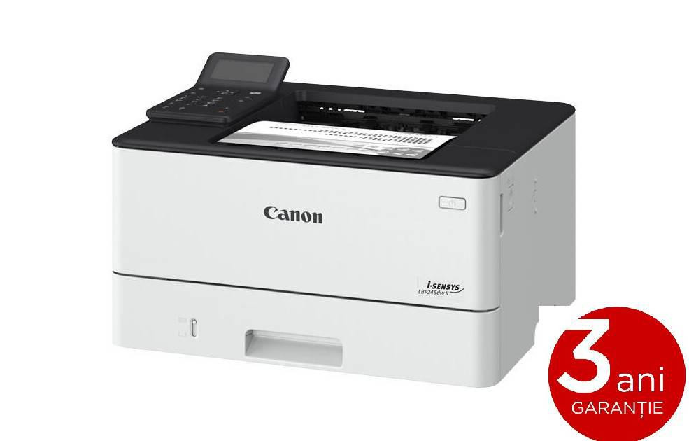 CANON LBP246DW II MONO LASER PRINTER, Format A4, Viteza printare 40ppm, Duplex automat, Rezolutie 1200 x 1200 dpi, FPO 5 sec., Limbaje printareUFRII, PCL 5e1, PCL6, Adobe® PostScript3, Capacitate hartie standard-250100 coli, max.-900 coli, Interfa