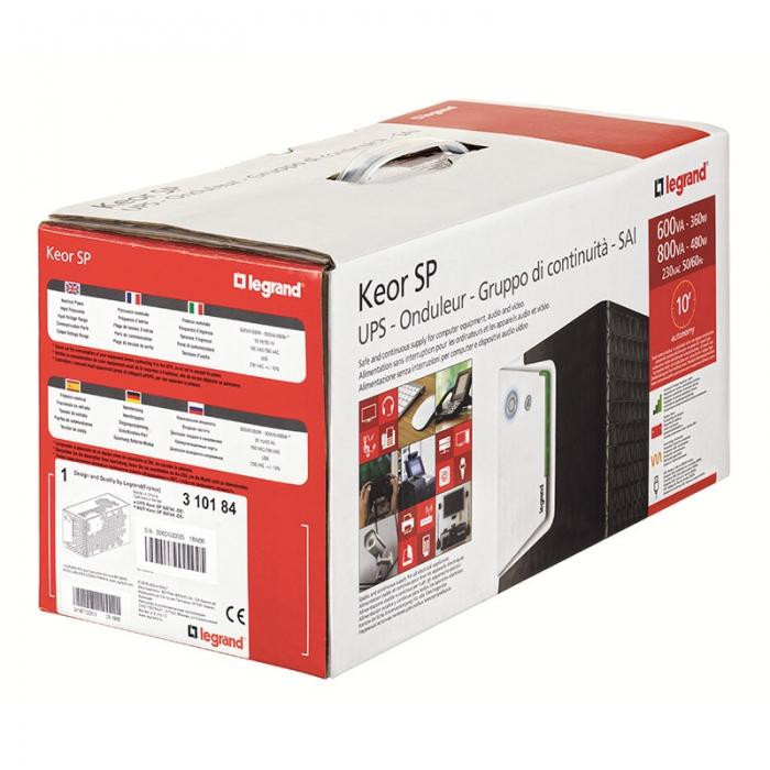 UPS Legrand KEOR SP 2000, 2000VA 1200W, 2x IEC 2x German standard sockets, USB port, baterie 2x 12V 9Ah, 230V UPS Legrand KEOR SP 2000, 2000VA 1200W, 2x IEC 2x German standard sockets, USB port, baterie 2x 12V 9Ah, 230V