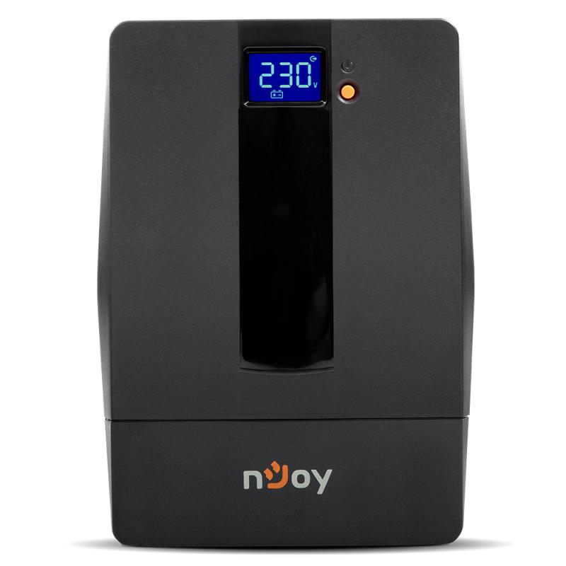 UPS nJoy Horus Plus 1000,  1000VA600W,  Afisaj LCD cu ecran tactil,  4 Prize Schuko cu Protectie,  Repornire Automata,  RJ11 protectie pentru linia de telefonmodem