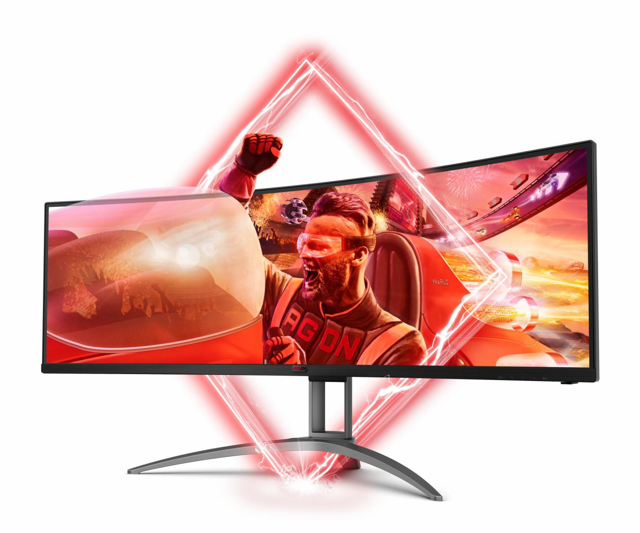 Monitor AOC 48.8" AG493UCX2, Curvature 1800R, Diagonal inch 48.8, Diagonal cm 124, Aspect ratio 329, Panel VA Monitor AOC 48.8" AG493UCX2, Curvature 1800R, Diagonal inch 48.8, Diagonal cm 124, Aspect ratio 329, Panel VA